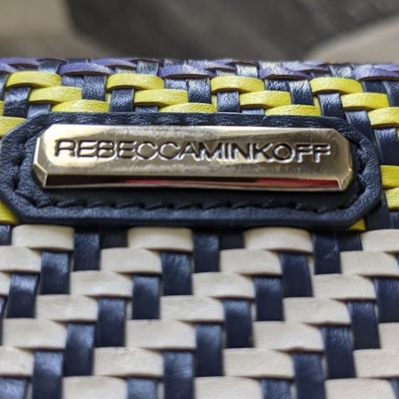 Anthropologie REBECCA MINKOFF Honey Leather Woven Clutch Handbag - Picture 8 of 12